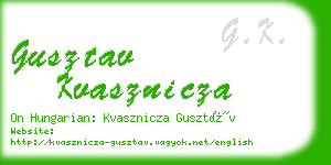 gusztav kvasznicza business card